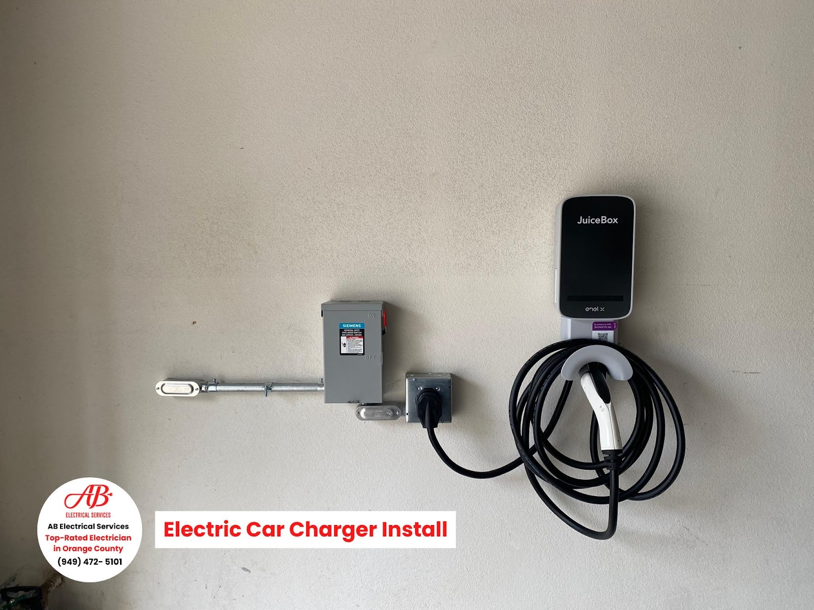 Exterior meter and panel, serviced