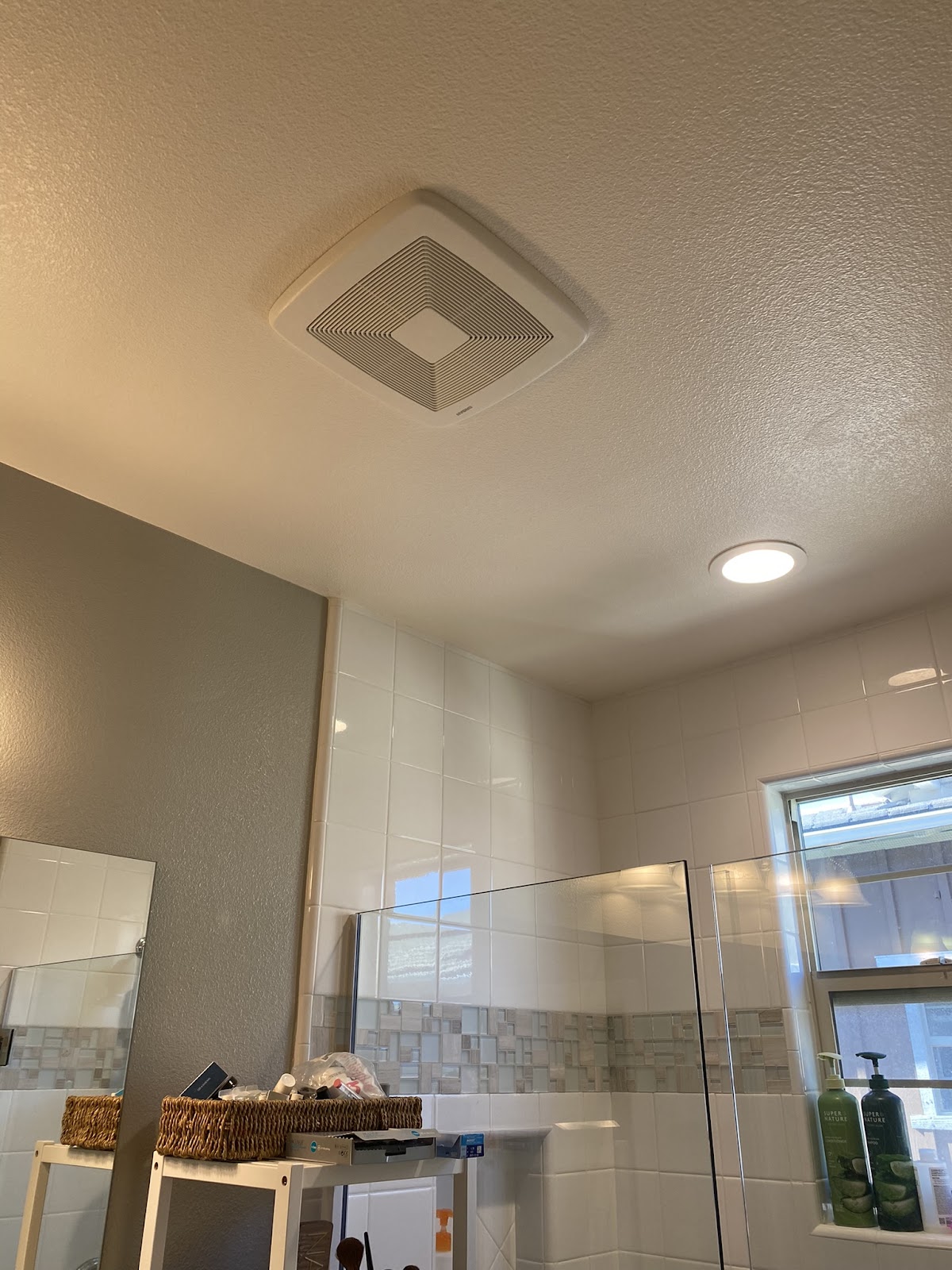 Bath exhaust fan and recessed light