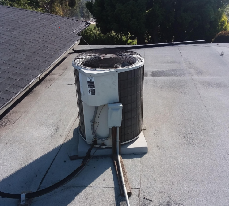 Rooftop condenser install