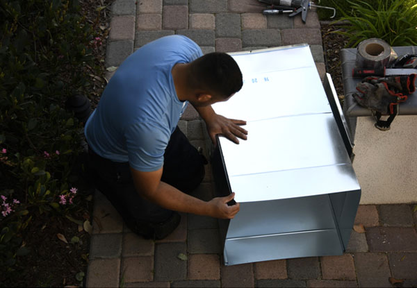 Fabricating sheet-metal ductwork on site