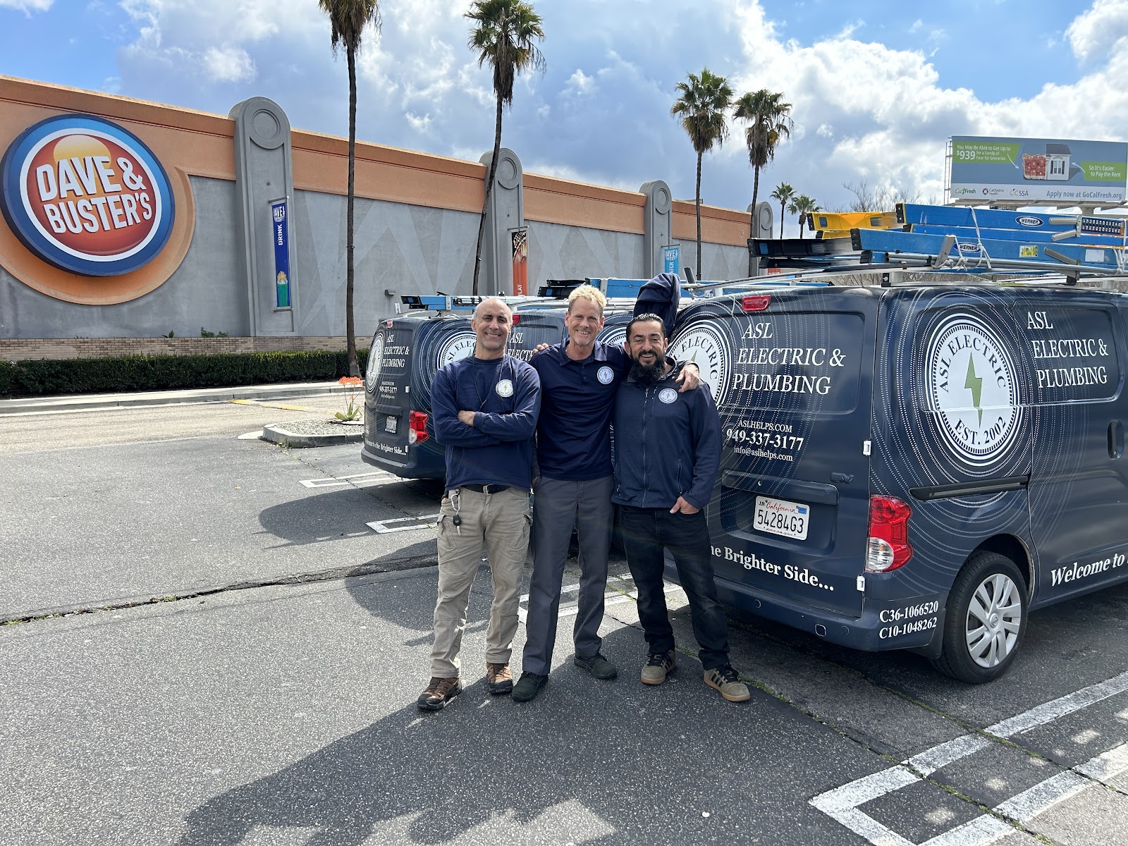 The crew and the navy ASL vans