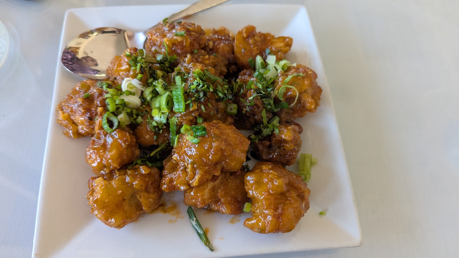 Shrimp Vindaloo at Cali Curry House. Goan, with heat.
