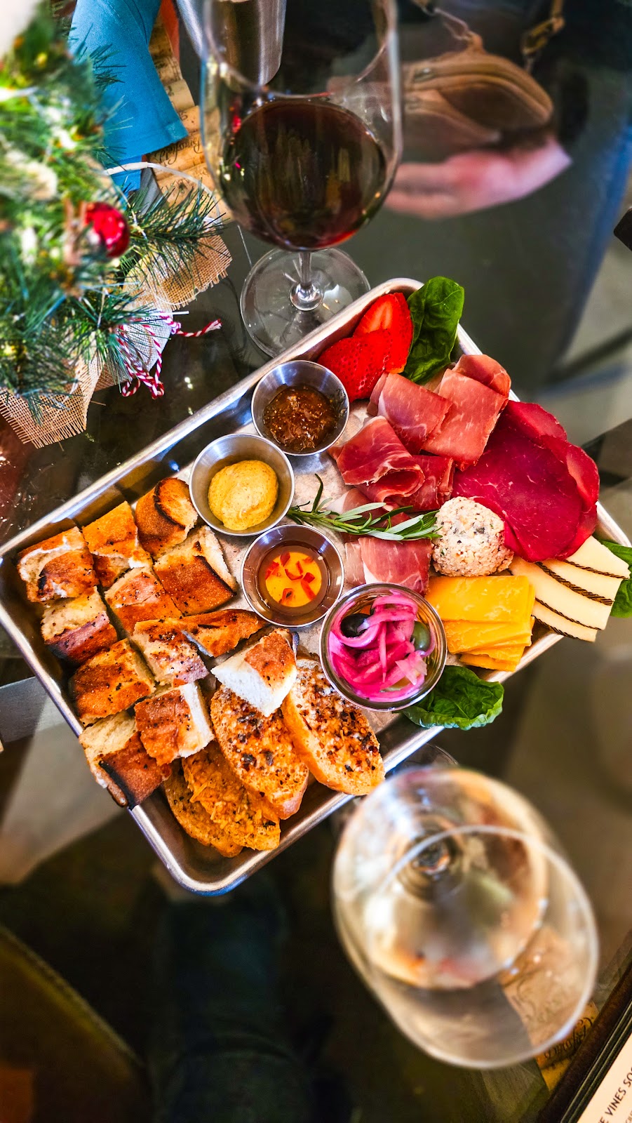 Charcuterie & Cheese Board at Five Vines Wine Bar.