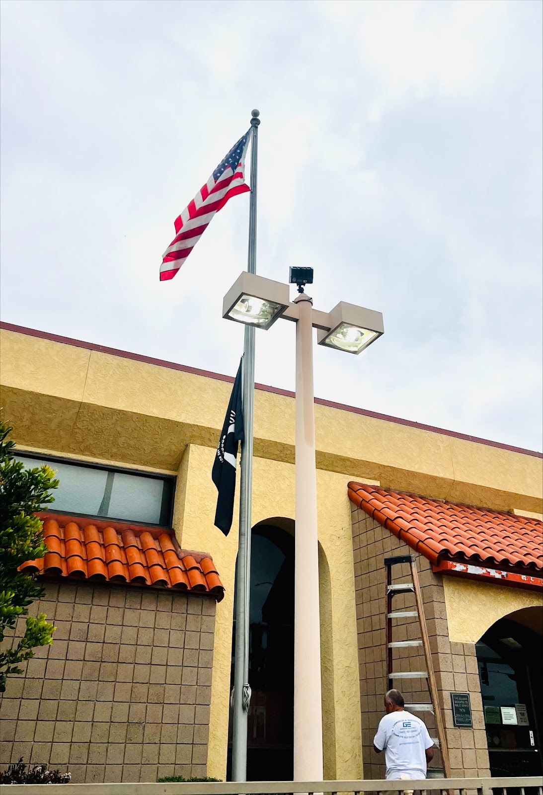 Parking-lot light pole service