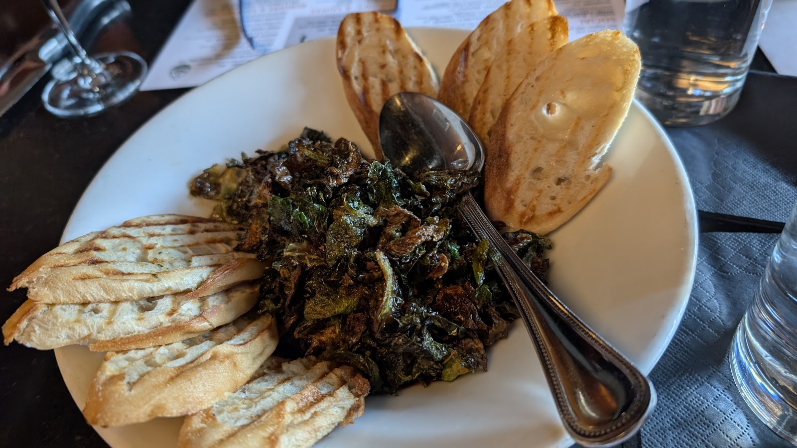Wagyu Meatballs at Hanna's Prime Steak. The starter the room comes back for. Served with garlic toast.
