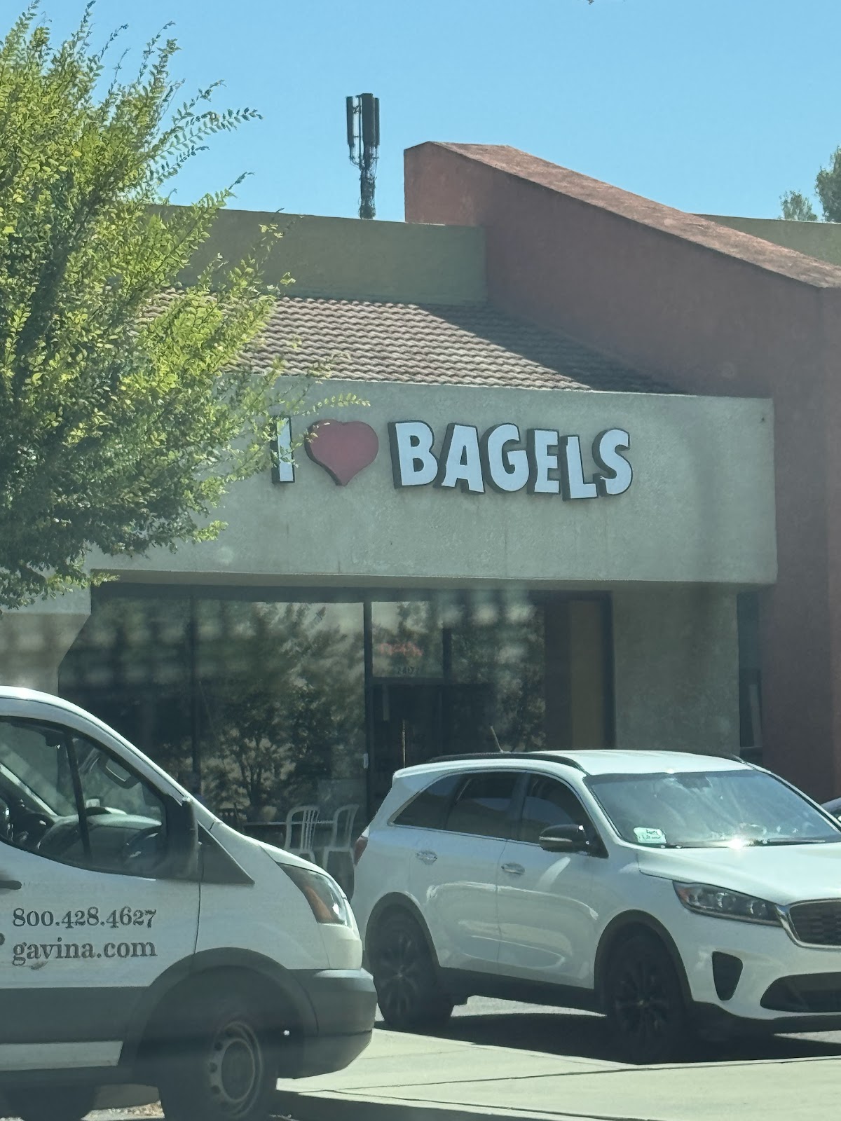 A stacked deli sandwich at I Love Bagels