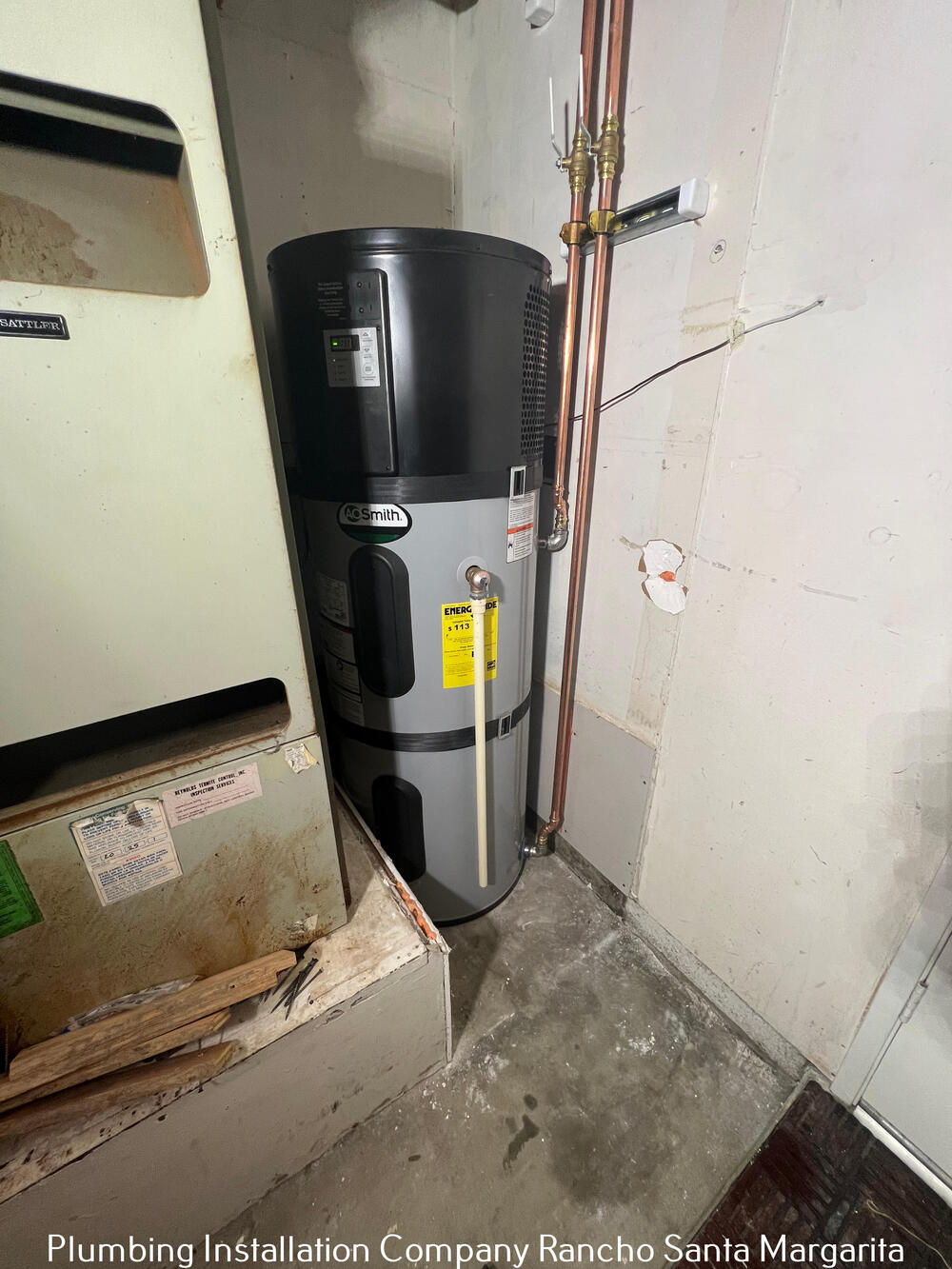 Hybrid heat-pump water heater, new copper lines