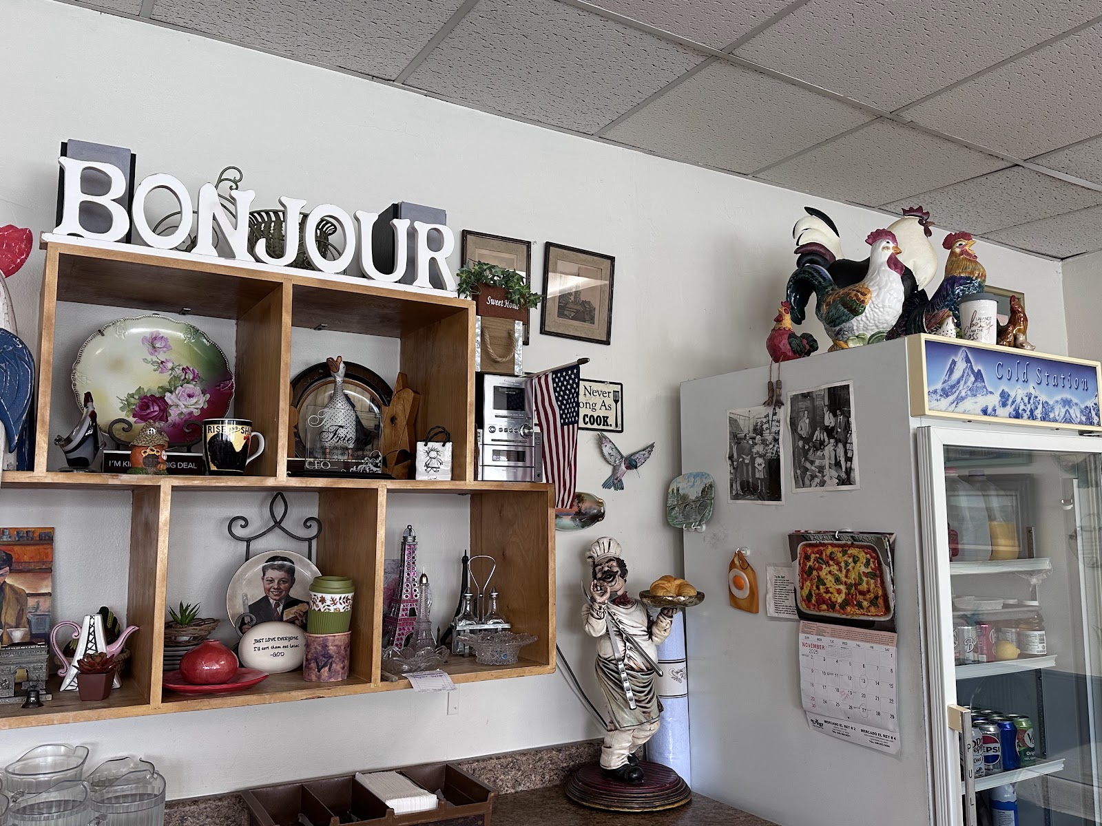 Inside Jolanda's: the bonjour shelf