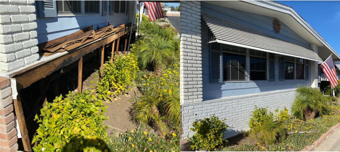 Exterior trim & repaint: before and after by OC Handyman