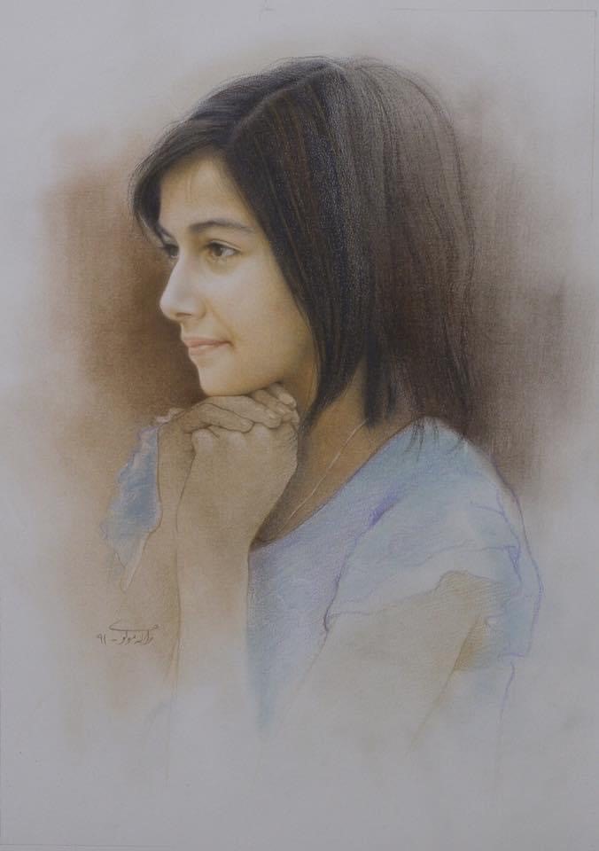 Pastel portrait · student work