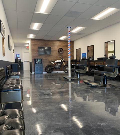 The Offshore Barber Shop floor