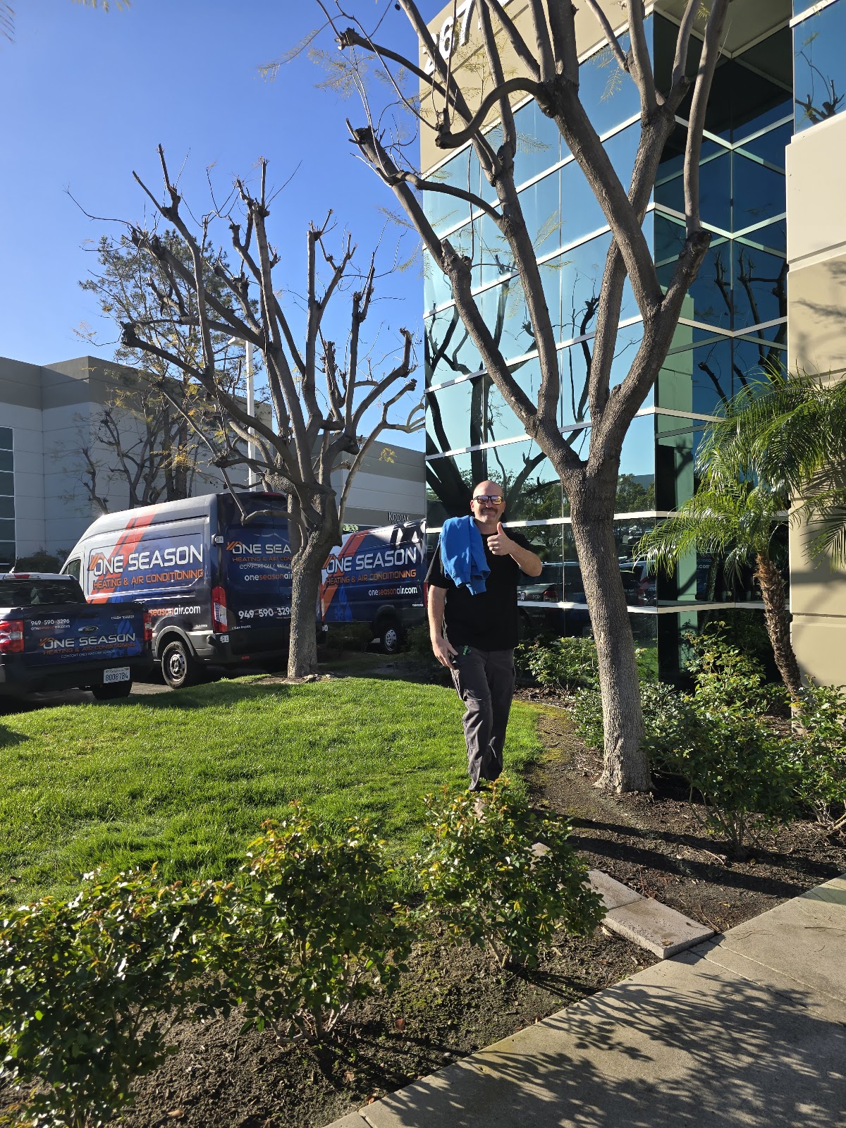 The fleet outside the Irvine office