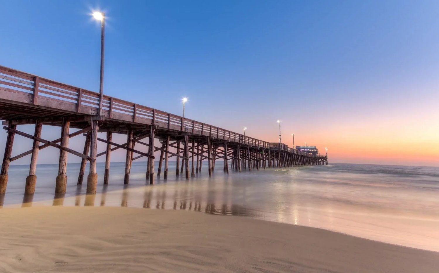 The Orange Coast at sunset