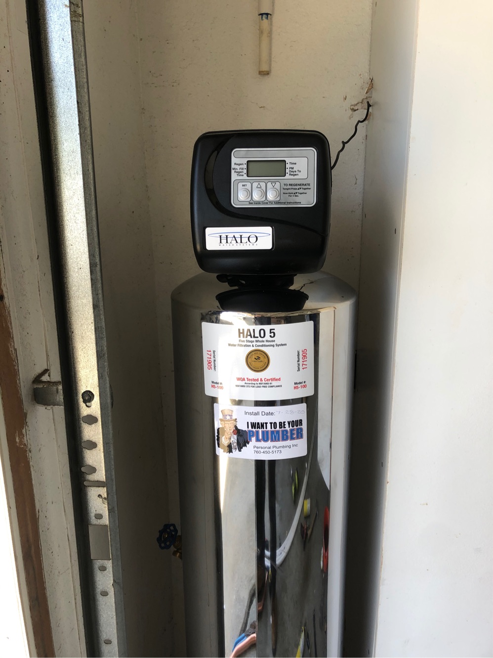 Whole-house HALO water system installed