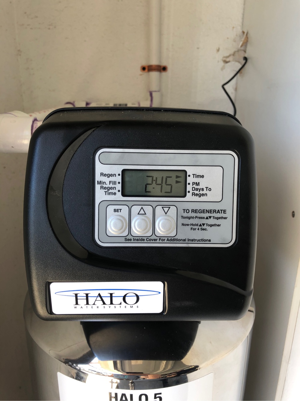 Programming the water system head