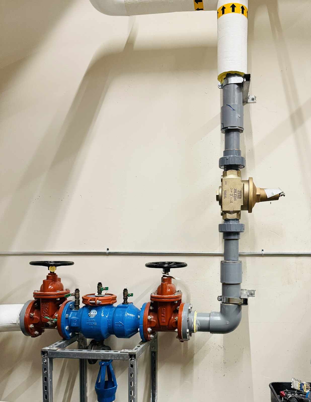Backflow + pressure valve assembly