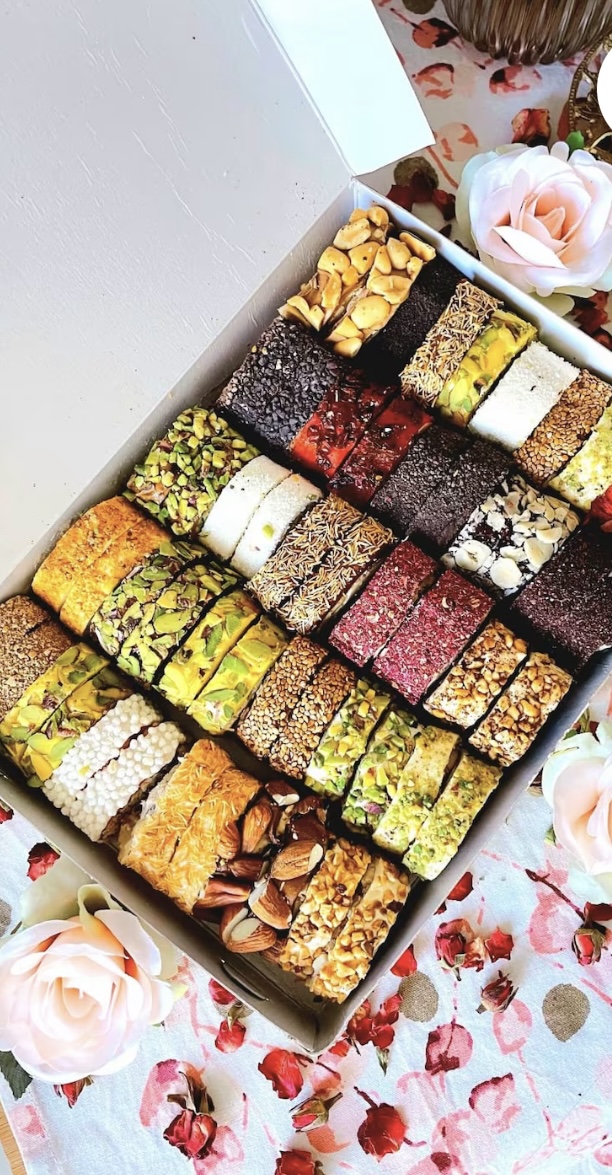 Assorted baklava at The Baklava in Mission Viejo. the full case, in one box.