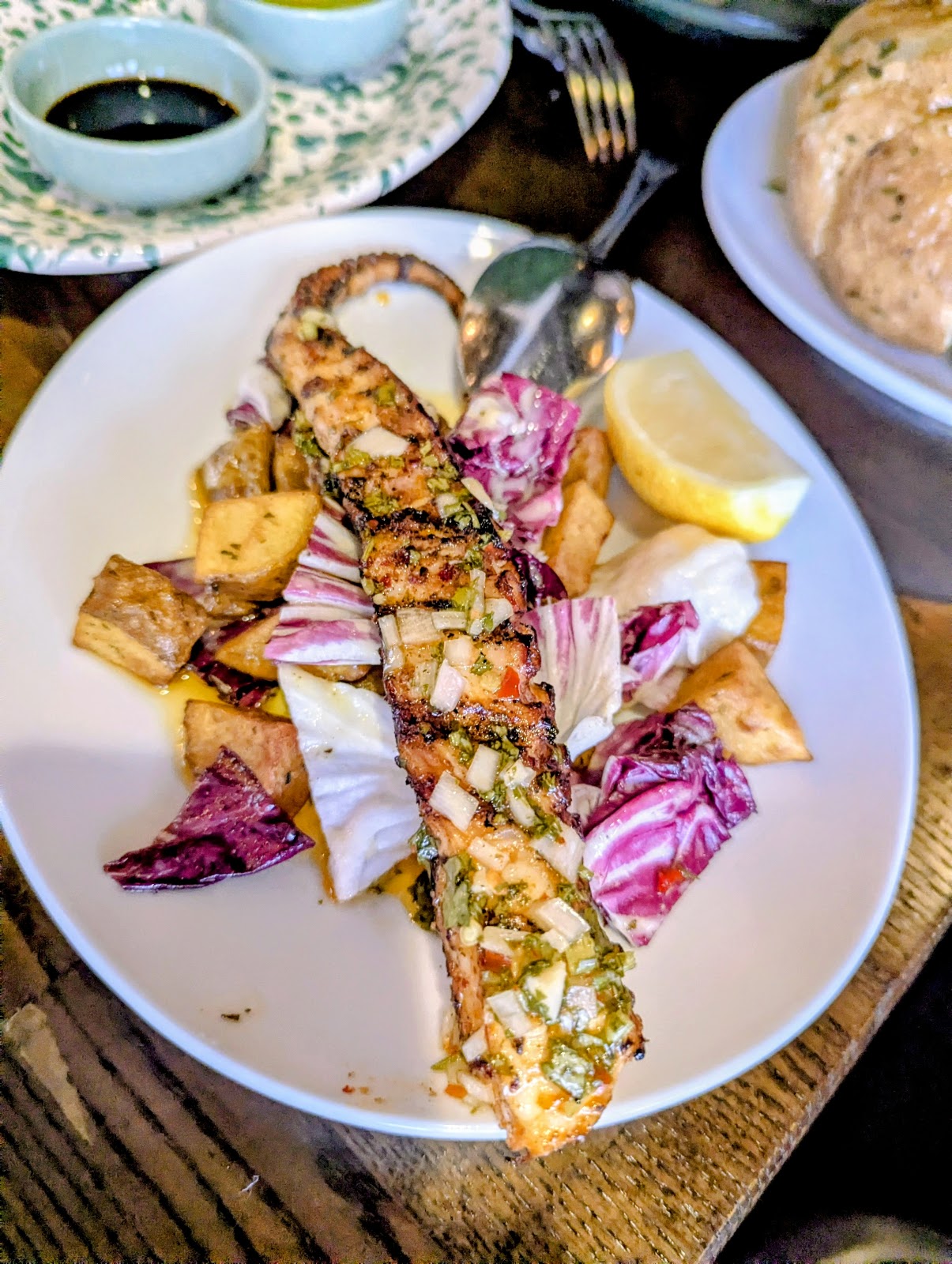 Mandilli de Seta at Trattoria Trullo. Handkerchief-shaped pasta, lemon cream, pesto drizzle.